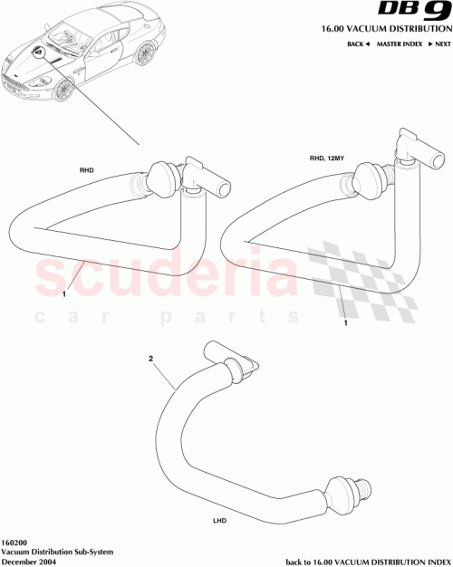 Part Diagram for Aston Martin 4G43-J1403-BC