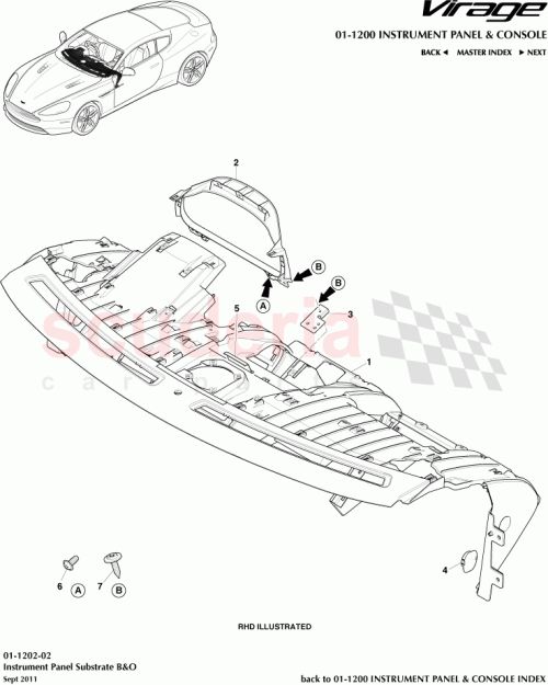 Part Diagram for Aston Martin 9D33C04304CAW