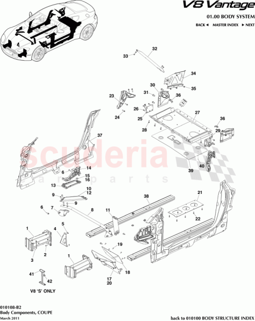 Part Diagram for Aston Martin GOAG33-28442-AB