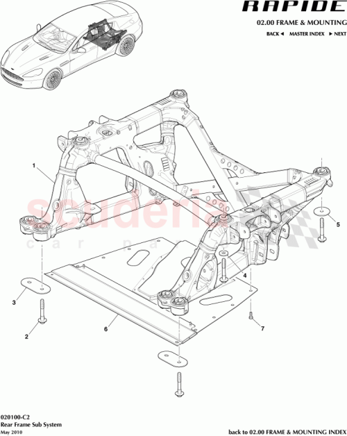 Part Diagram for Aston Martin AD43-3A112-AA