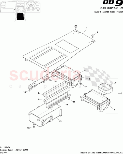 Part Diagram for Aston Martin 4G43-80-10961