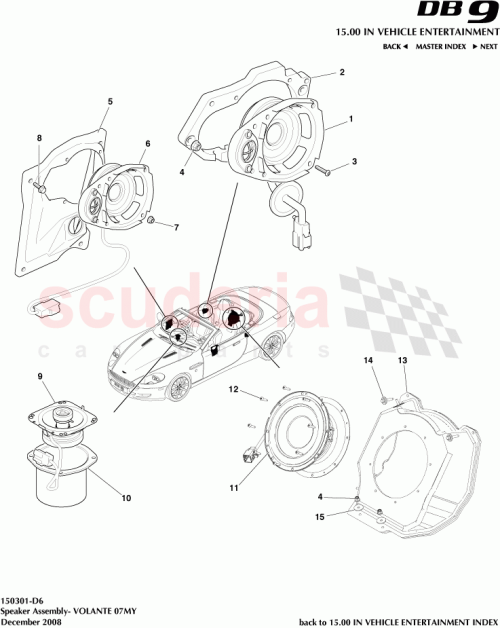 Part Diagram for Aston Martin 4G43-18808-KD