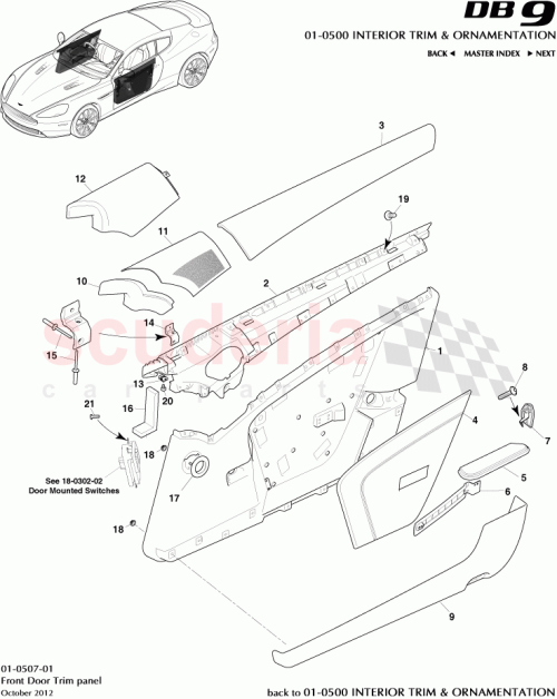 Part Diagram for Aston Martin CG43-23864-BBW