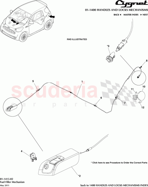 Part Diagram for Aston Martin 82711-2A250