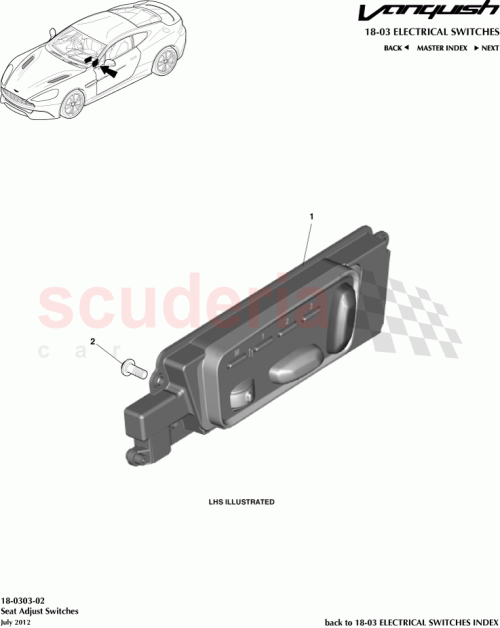 Part Diagram for Aston Martin CD33-14A701-BB