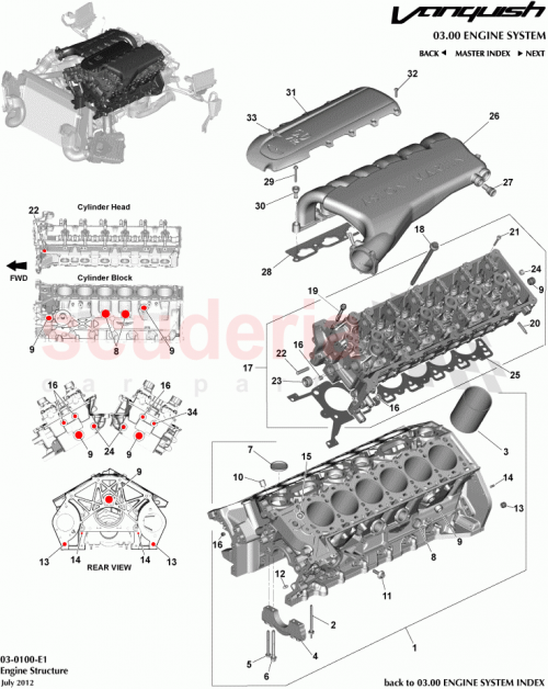 Part Diagram for Aston Martin 91952