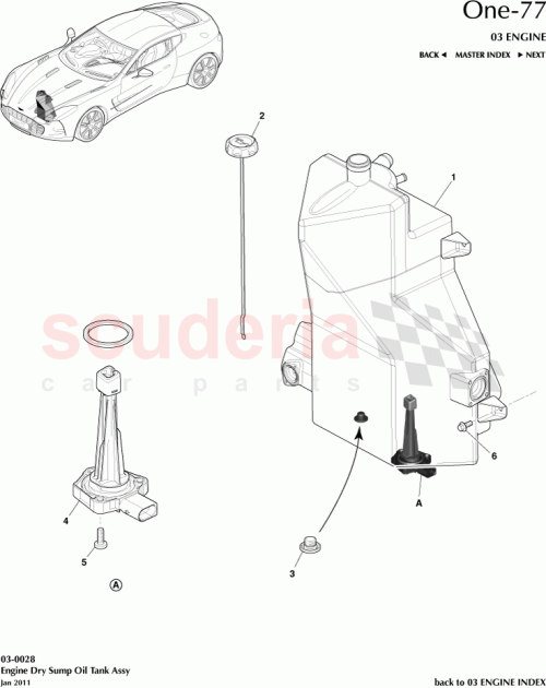 Part Diagram for Aston Martin 12023-03-8550-AA