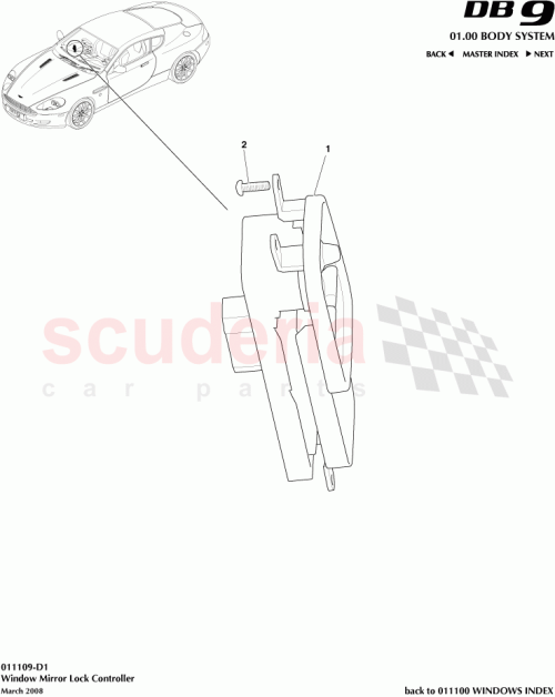 Part Diagram for Aston Martin 9G33-14717-AA