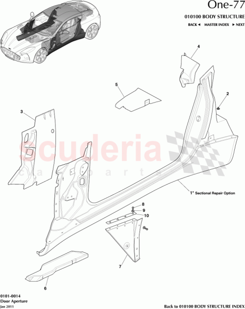 Part Diagram for Aston Martin 12023-05-1132-AC