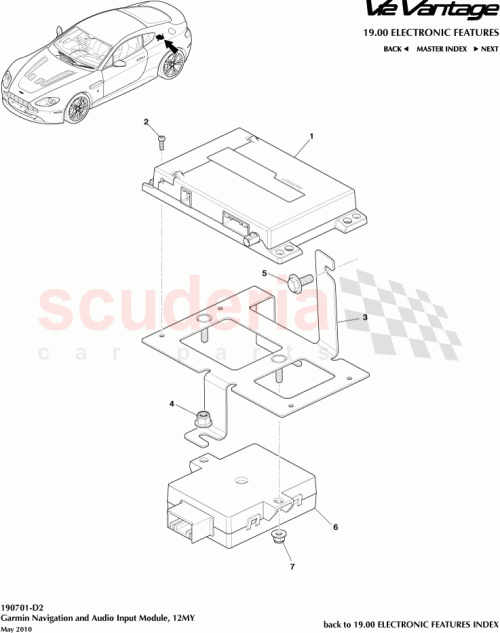 Part Diagram for Aston Martin CG33-10E887-AB
