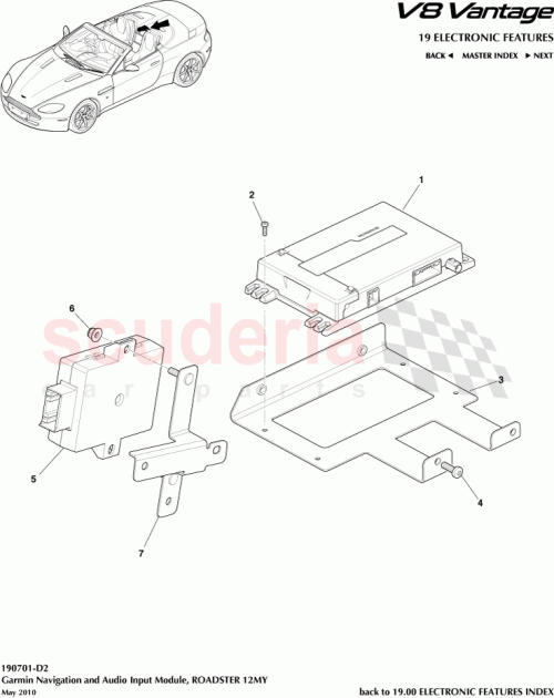 Part Diagram for Aston Martin CG33-19A164-AA
