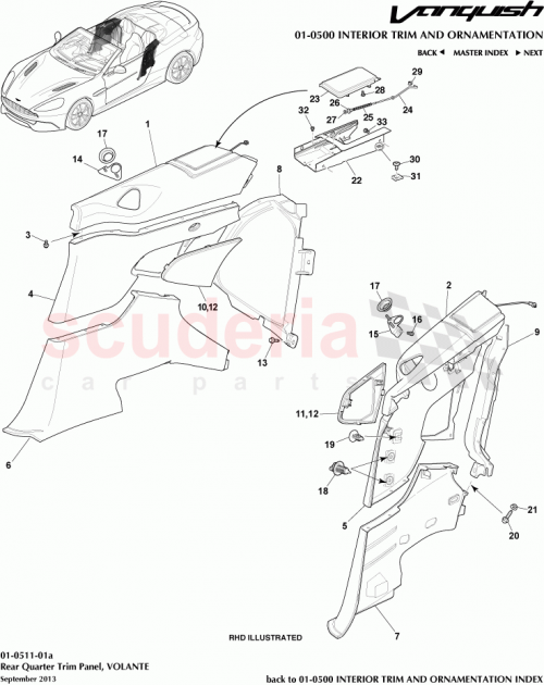 Part Diagram for Aston Martin ED33-L312A94-FA