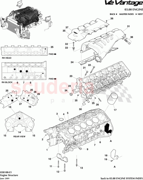 Part Diagram for Aston Martin W701515S900