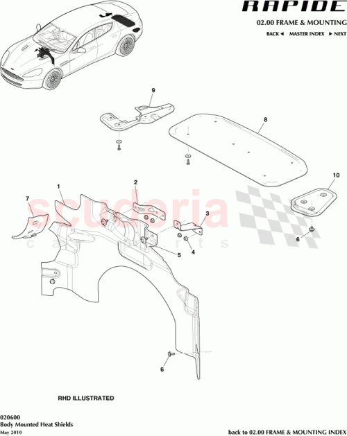 Part Diagram for Aston Martin AD43-112B24-BA