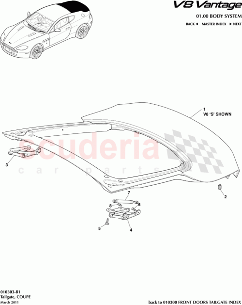 Part Diagram for Aston Martin GD2Y-40110-BA