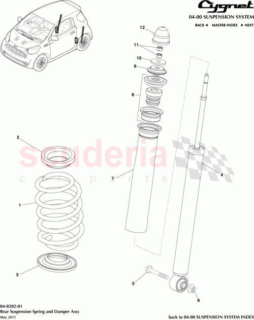 Part Diagram for Aston Martin 90201-10320