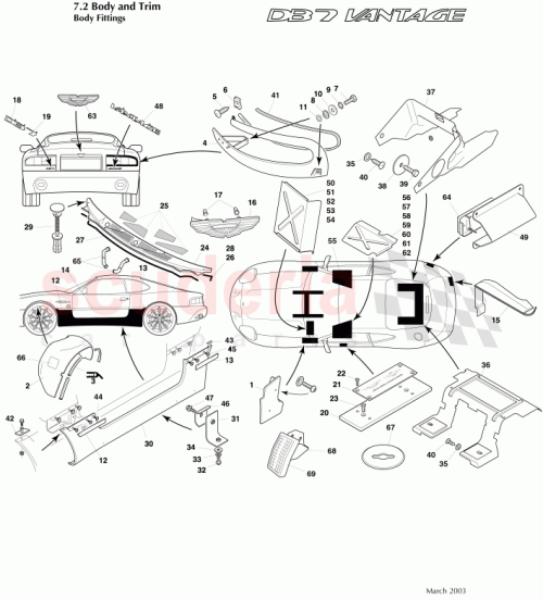 Part Diagram for Aston Martin 697435