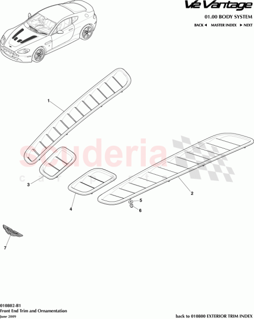 Part Diagram for Aston Martin AD23-16C692-AB