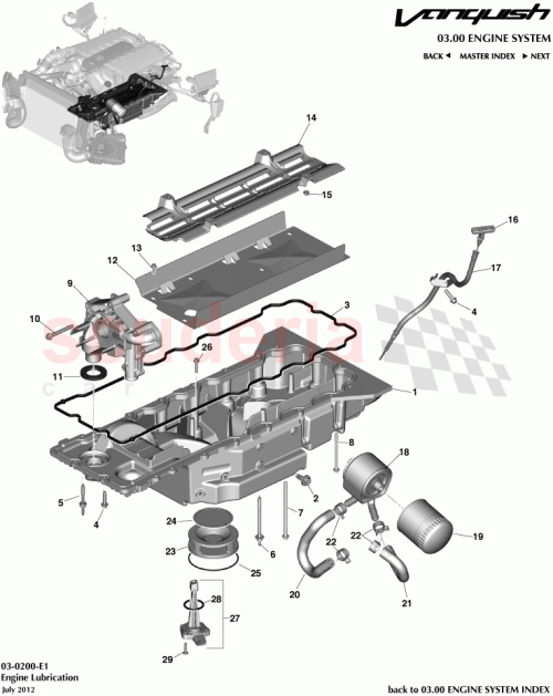 Part Diagram for Aston Martin 8W93-87030-BA