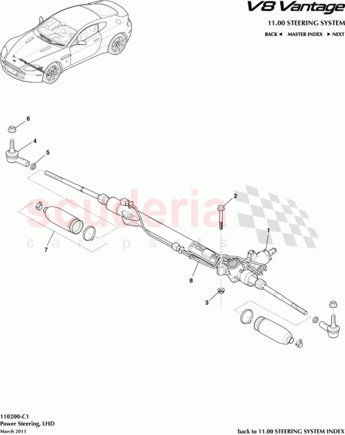 Part Diagram for Aston Martin 6G33-3200-AH