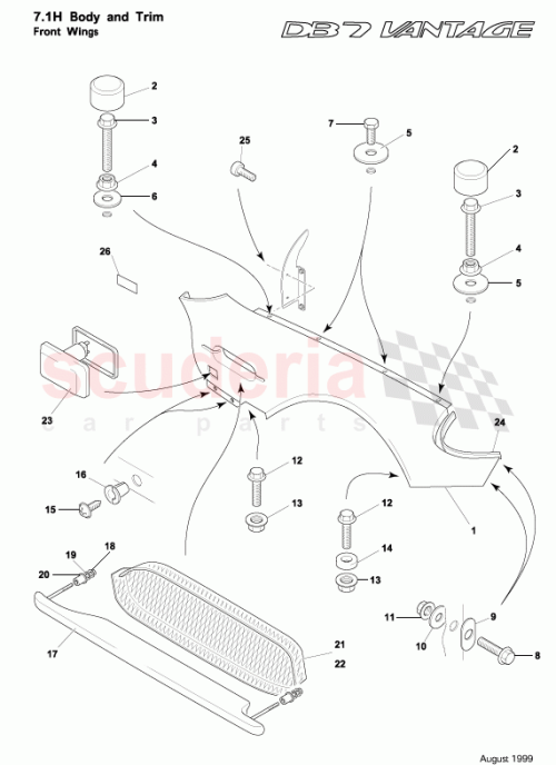 Part Diagram for Aston Martin 697673