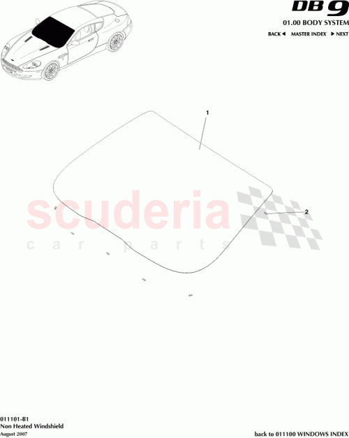 Part Diagram for Aston Martin 4G43-F03102-B-P1A03