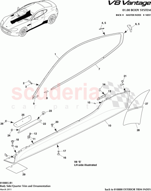 Part Diagram for Aston Martin 8G33-10609-AC