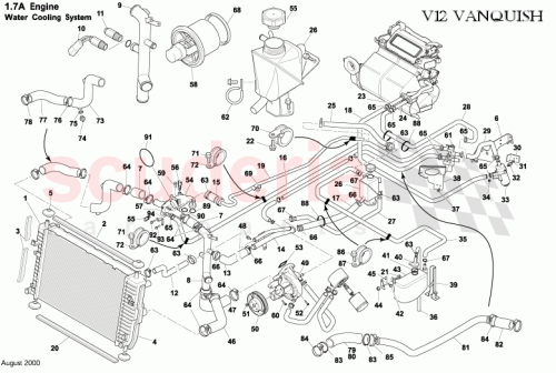 Part Diagram for Aston Martin 3R12-325880-AB