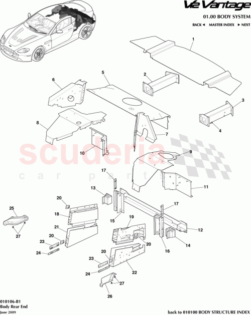 Part Diagram for Aston Martin 9G335A356AA