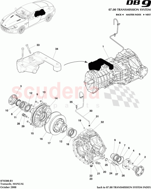Part Diagram for Aston Martin 702818