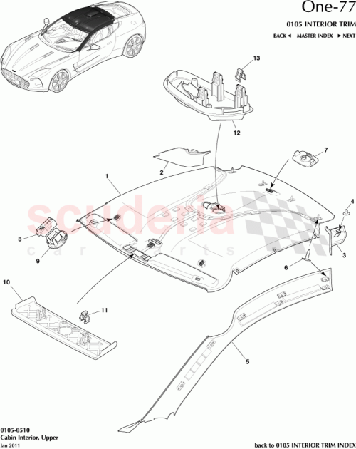 Part Diagram for Aston Martin 12023-14-6165-AF