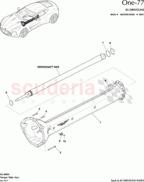 Part Diagram for Aston Martin 704776