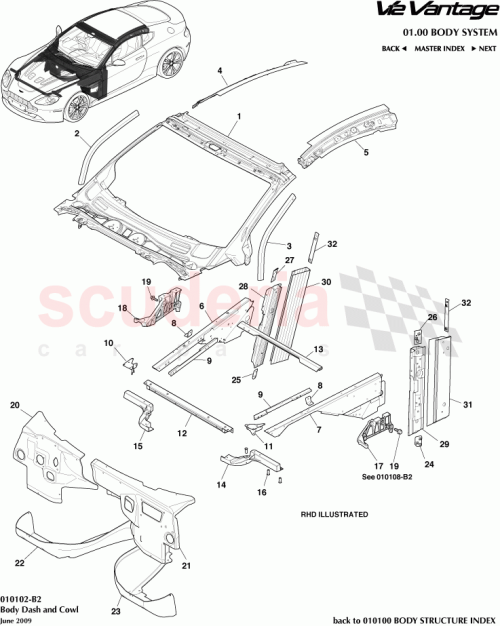 Part Diagram for Aston Martin 6G33-20-10443