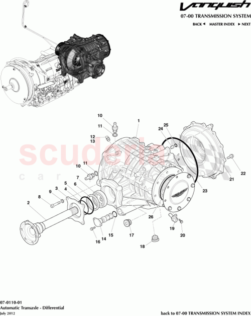 Part Diagram for Aston Martin CD33-27-10005