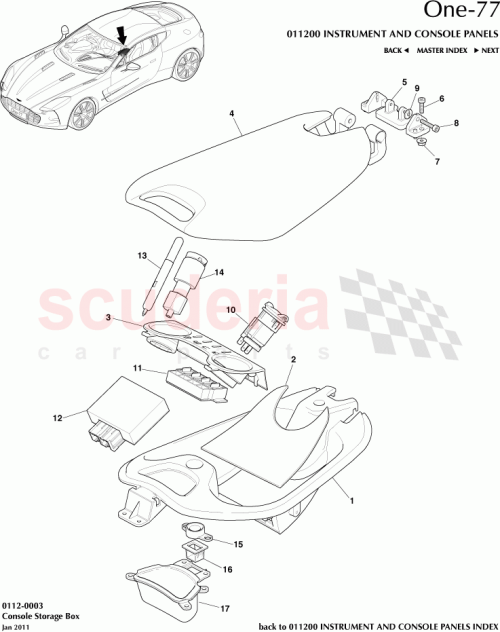 Part Diagram for Aston Martin 12023-14-6545-AA