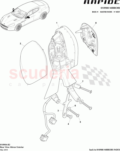 Part Diagram for Aston Martin AD43-17683-AF