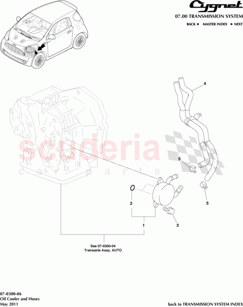 Part Diagram for Aston Martin 96134-41900