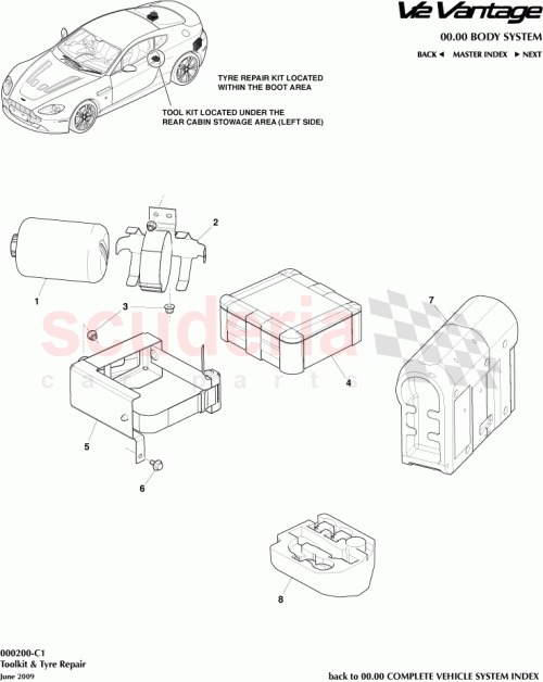 Part Diagram for Aston Martin 6G33-17A117-AC