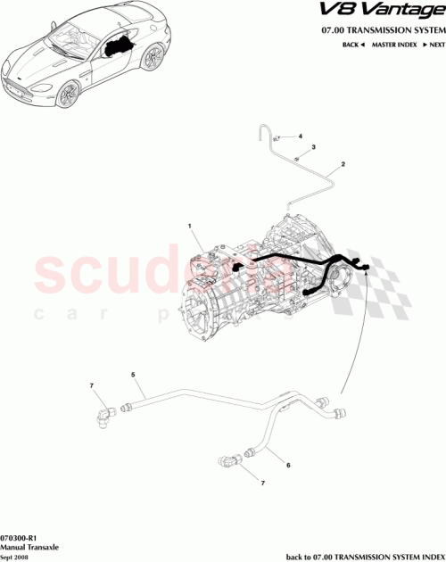 Part Diagram for Aston Martin 6G33-7C081-AA