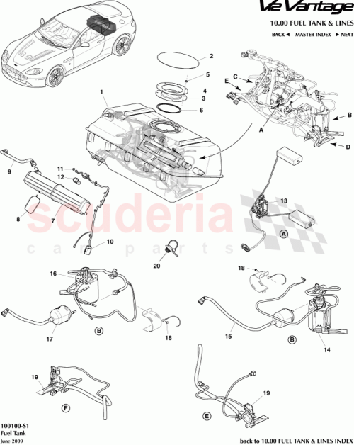 Part Diagram for Aston Martin 6G33-9B260-BD