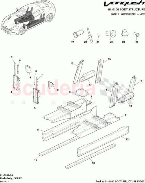 Part Diagram for Aston Martin DG43-C24312-AD