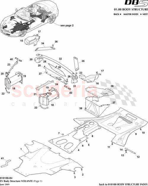 Part Diagram for Aston Martin 4G43-061B70-AA