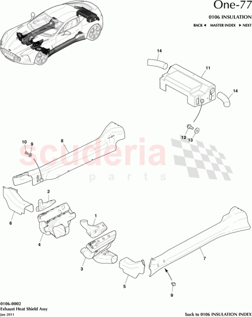 Part Diagram for Aston Martin 12023-03-8643-AA