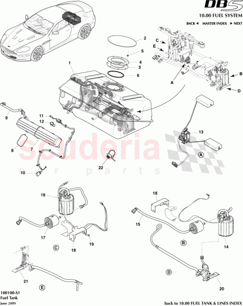 Part Diagram for Aston Martin 4G43-9B260-BC