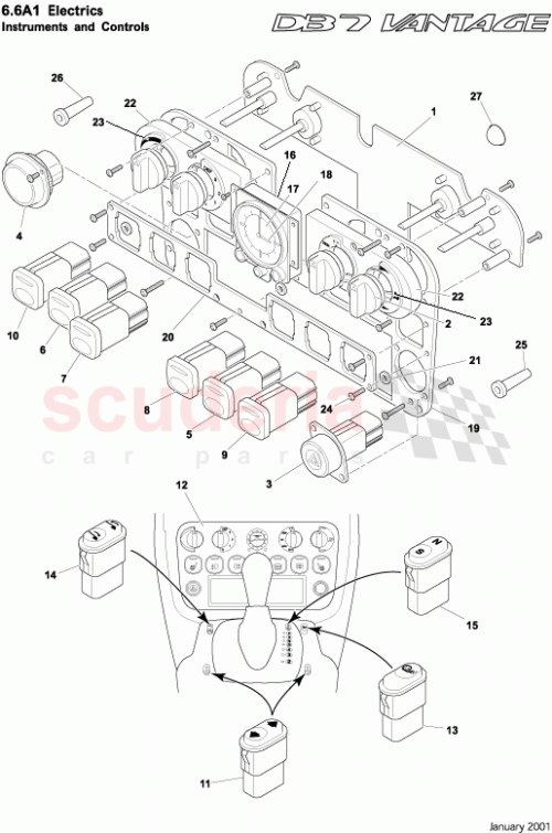 Part Diagram for Aston Martin 37124203AB