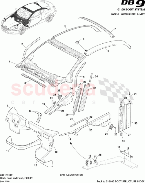 Part Diagram for Aston Martin GOAG33-F02662-AB
