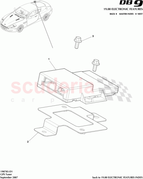 Part Diagram for Aston Martin 4G43-37-10688