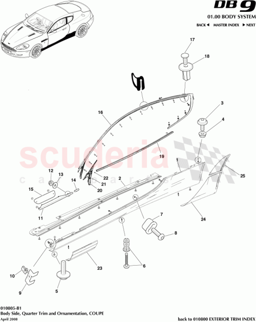 Part Diagram for Aston Martin 4G43-280B62-AH