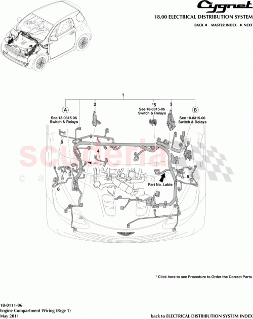 Part Diagram for Aston Martin 82111-74451