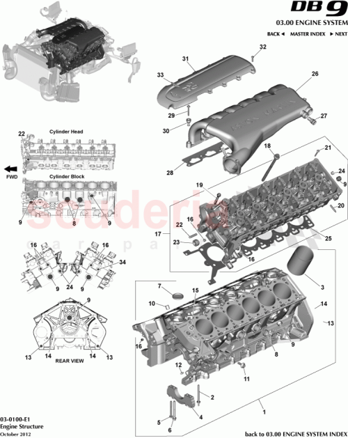 Part Diagram for Aston Martin DG43-9424-AC